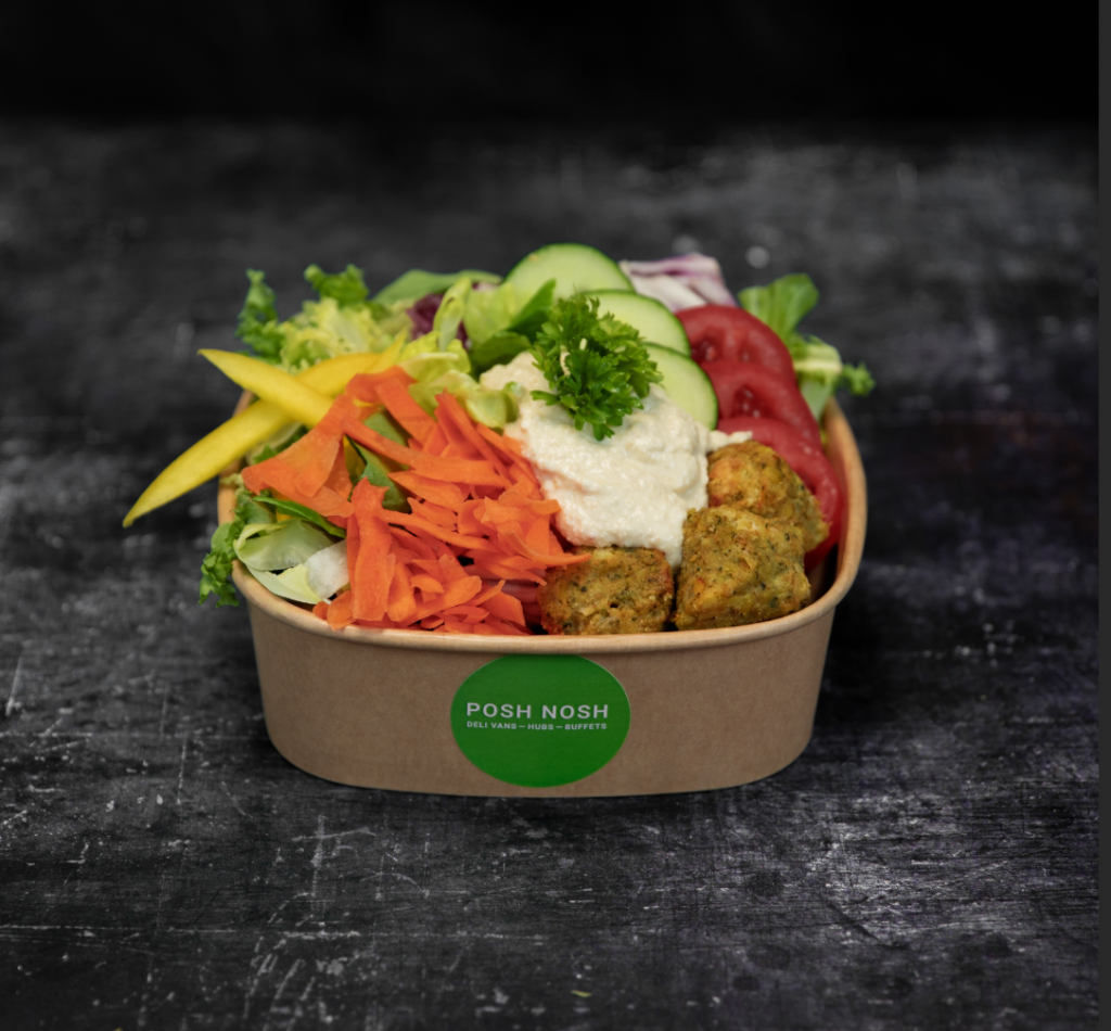 Falafel Salad with Hummus Dressing (Vegan)